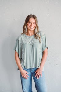 Pearl Passion Green Top