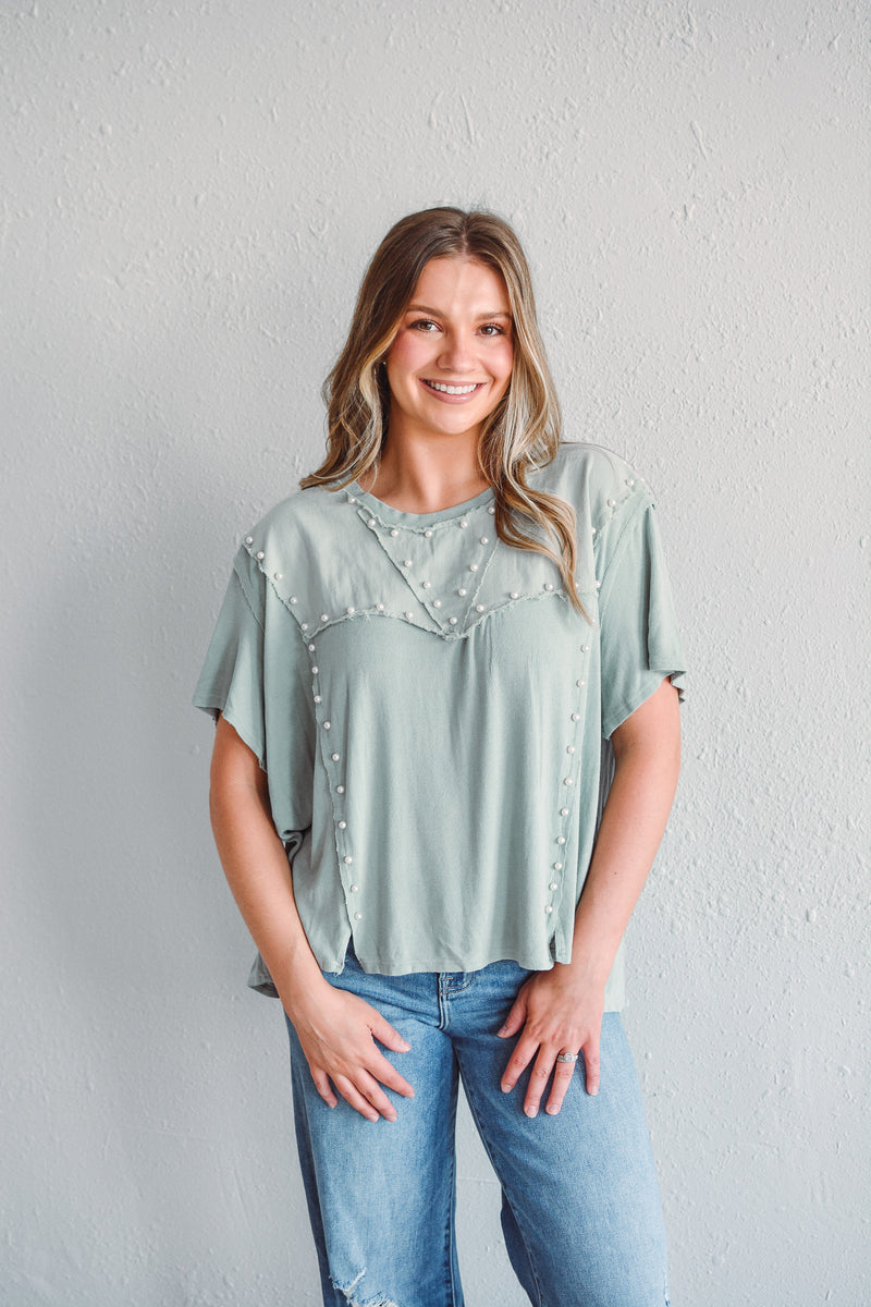 Pearl Passion Green Top
