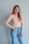 Beatrice Basic Taupe Top