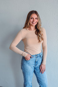 Beatrice Basic Taupe Top