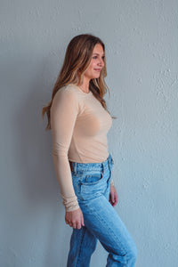 Beatrice Basic Taupe Top