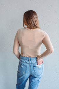 Beatrice Basic Taupe Top