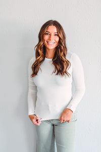 Beatrice Basic Cream Top