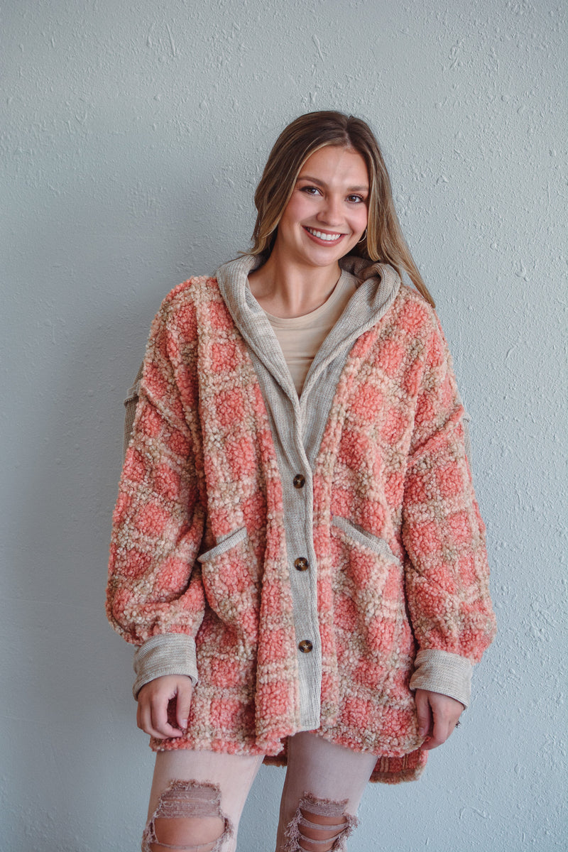 Coral Teddy Jacket