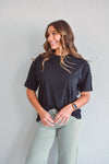 Brooke Boyfriend Black Tee