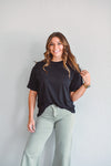Brooke Boyfriend Black Tee