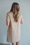 Clocking in Beige Dress