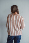 Swiss Stripe Sand Sweater