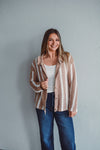 Swiss Stripe Sand Sweater