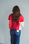 Maroon Moment Colorblock Sweatshirt