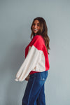 Maroon Moment Colorblock Sweatshirt