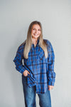 Spiced Ember Blue Flannel