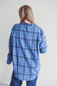 Spiced Ember Blue Flannel