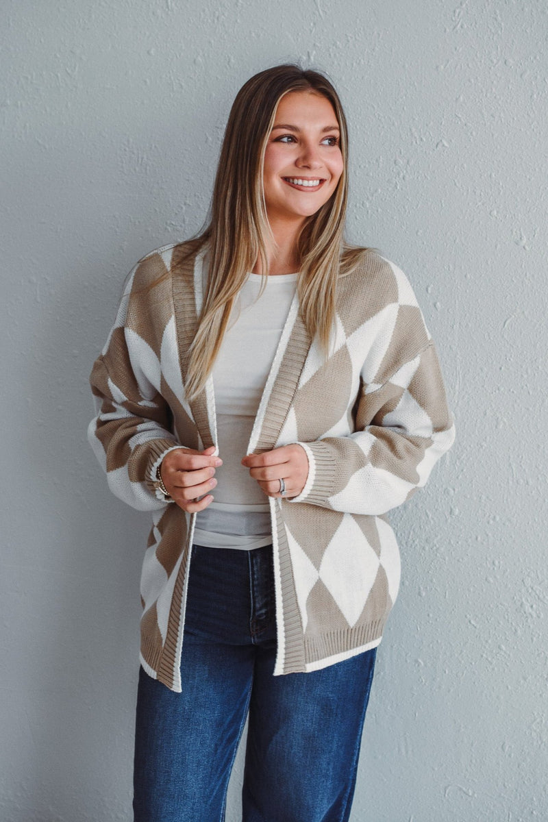 Dining in Diamond Cardigan