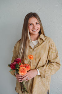 Glamorous In Gingham Mustard
