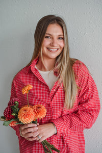 Glamourous in Gingham Red