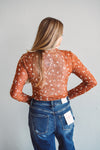 Amber Bloom Sheer Top