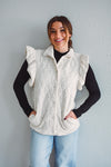 Oatmeal Ruffle Sleeve Vest