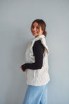 Oatmeal Ruffle Sleeve Vest