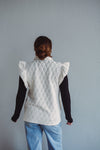Oatmeal Ruffle Sleeve Vest