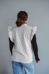 Oatmeal Ruffle Sleeve Vest