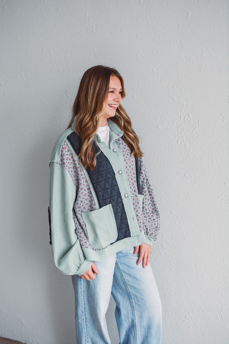 Blue Fusion Quilted Jacket
