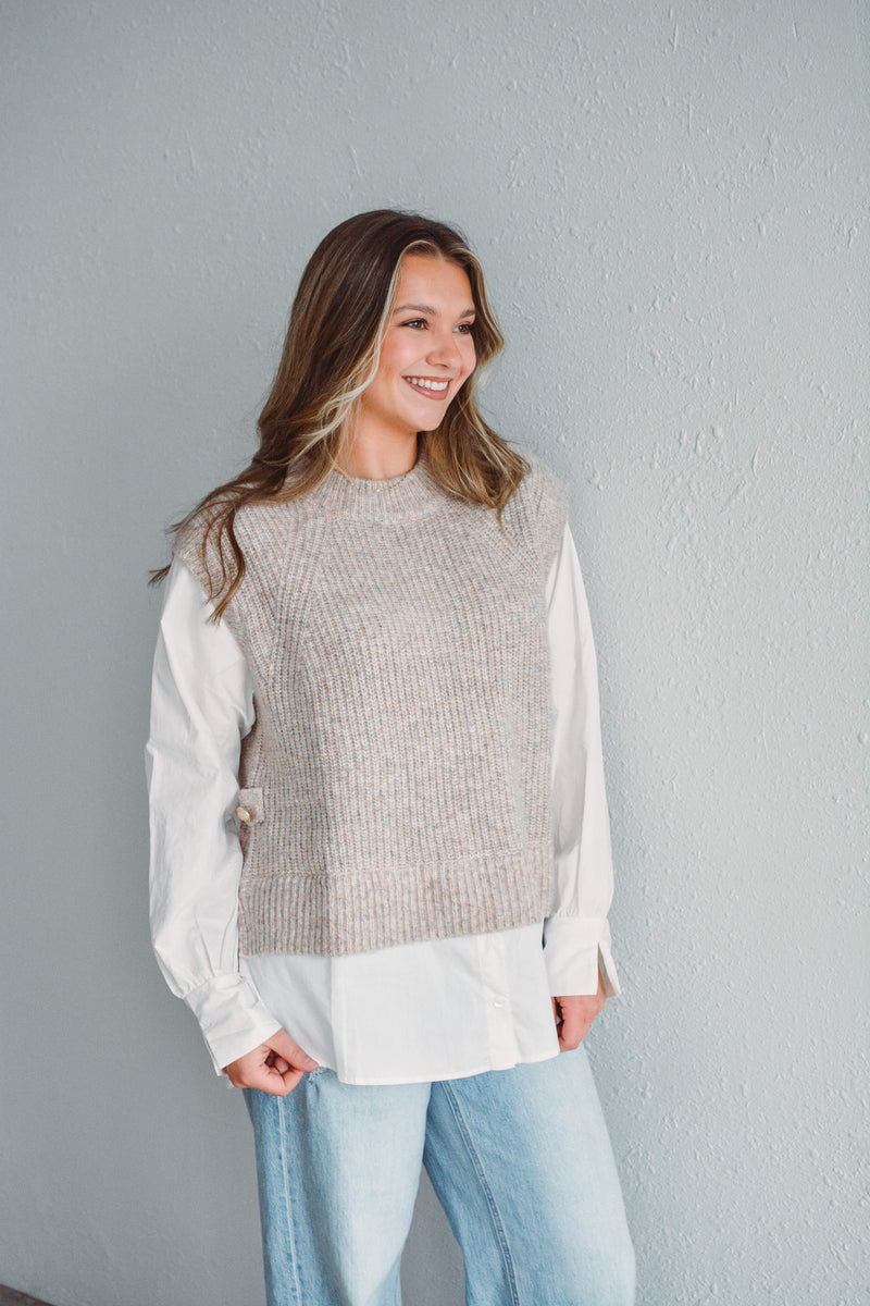 Button Charm Beige