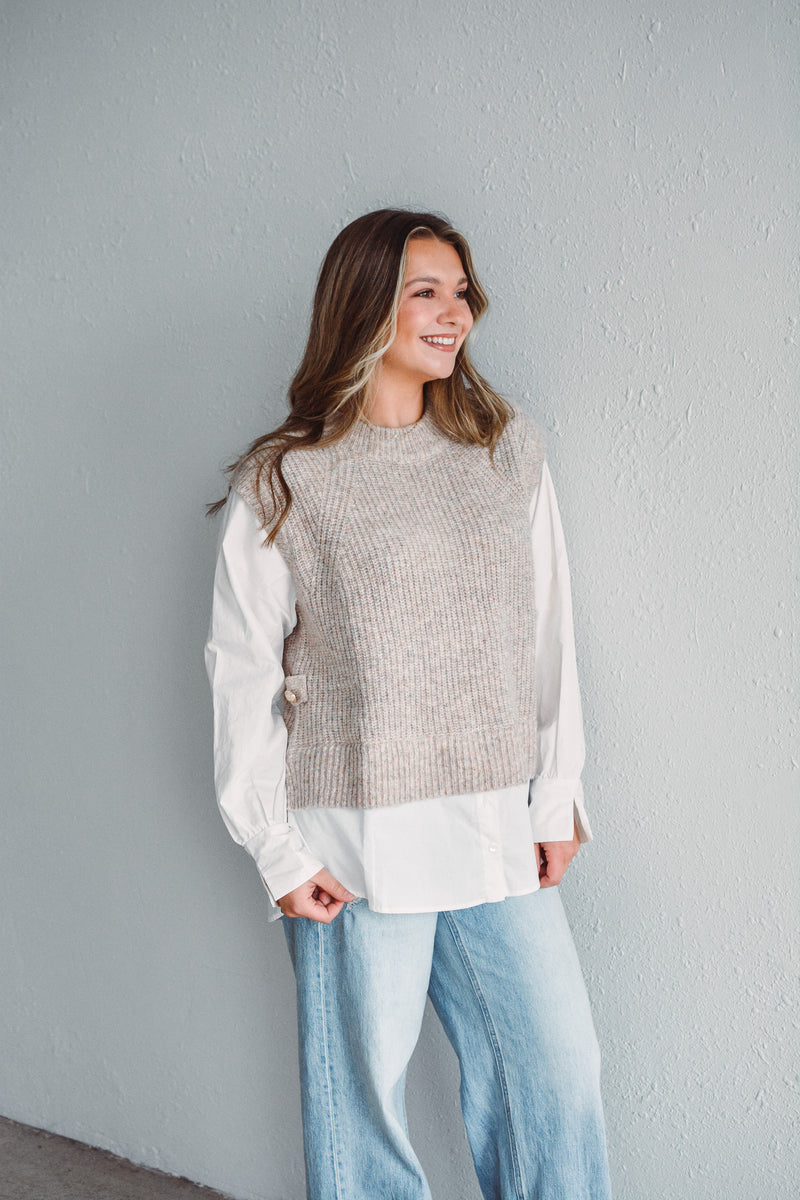 Button Charm Beige