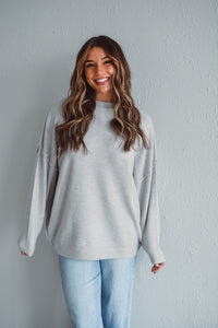 Allie Lt Grey Sweater