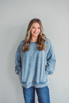 Sarah Dusty Blue Fleece