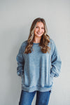 Sarah Dusty Blue Fleece