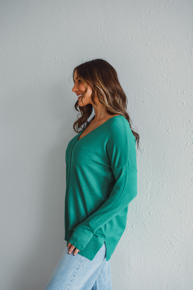 Stacy Green V-Neck