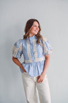 Lenaa Lace Blue Blouse