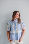 Lenaa Lace Blue Blouse