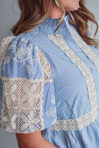 Lenaa Lace Blue Blouse