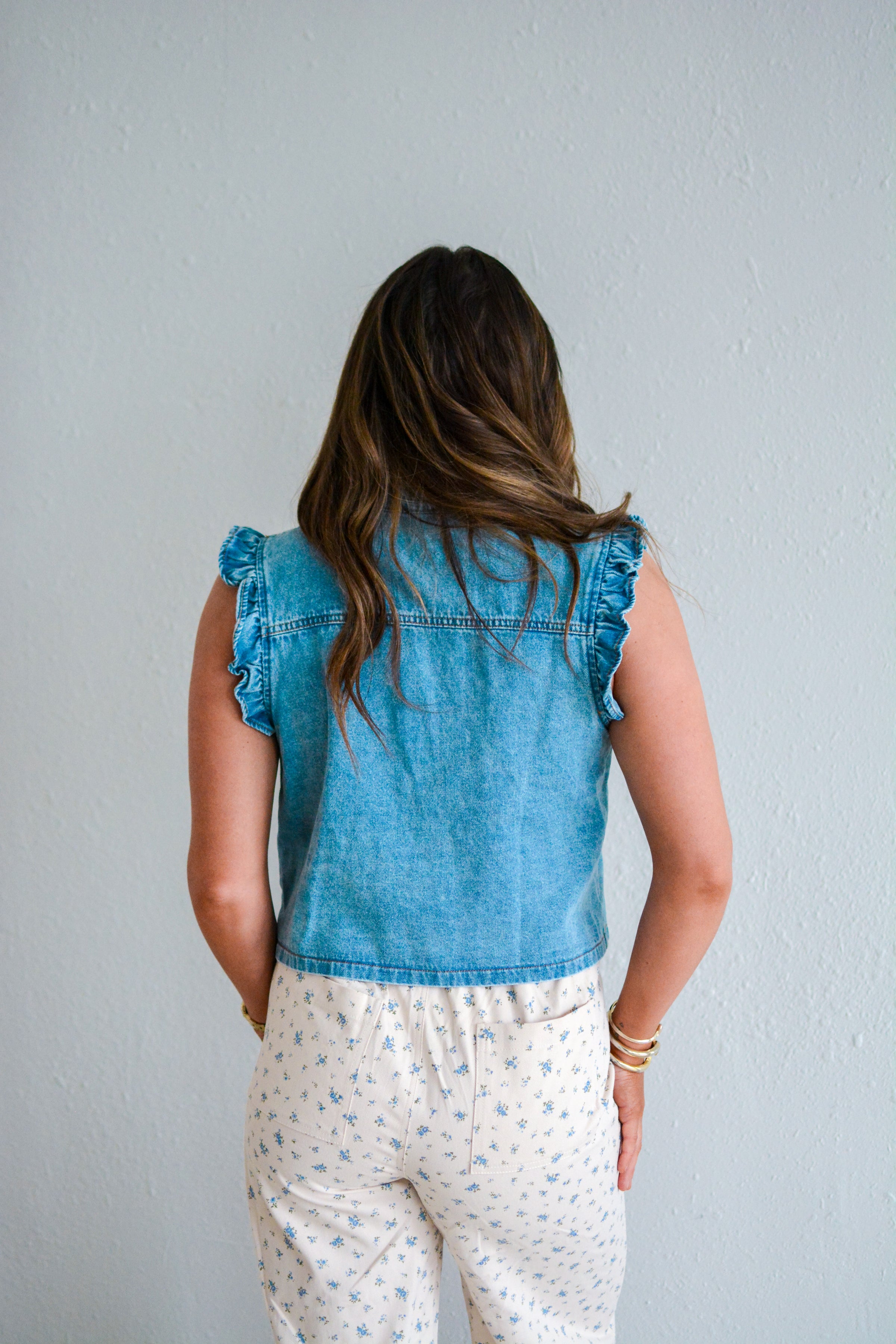Denim Charm Vest