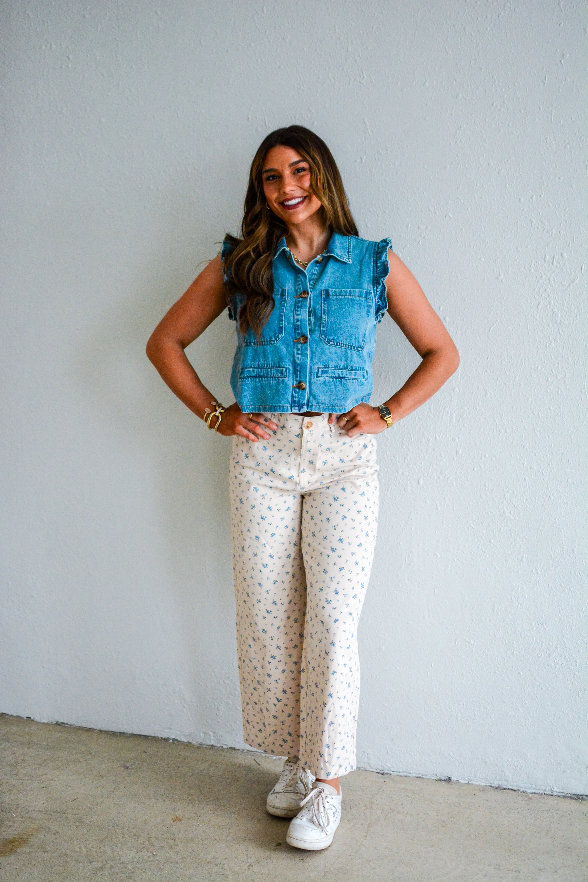 Denim Charm Vest