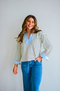Chic Contrast Top