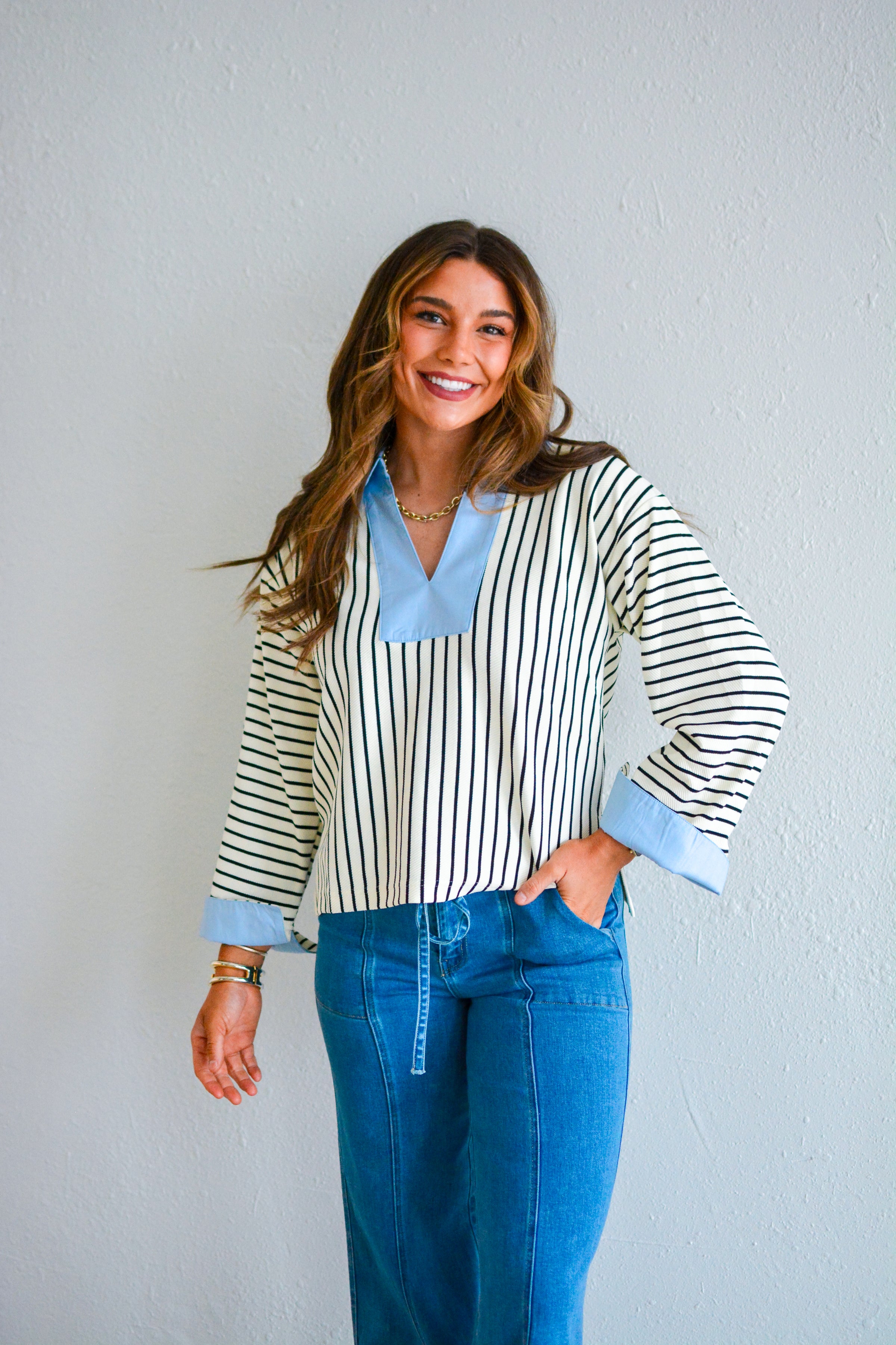 Chic Contrast Top