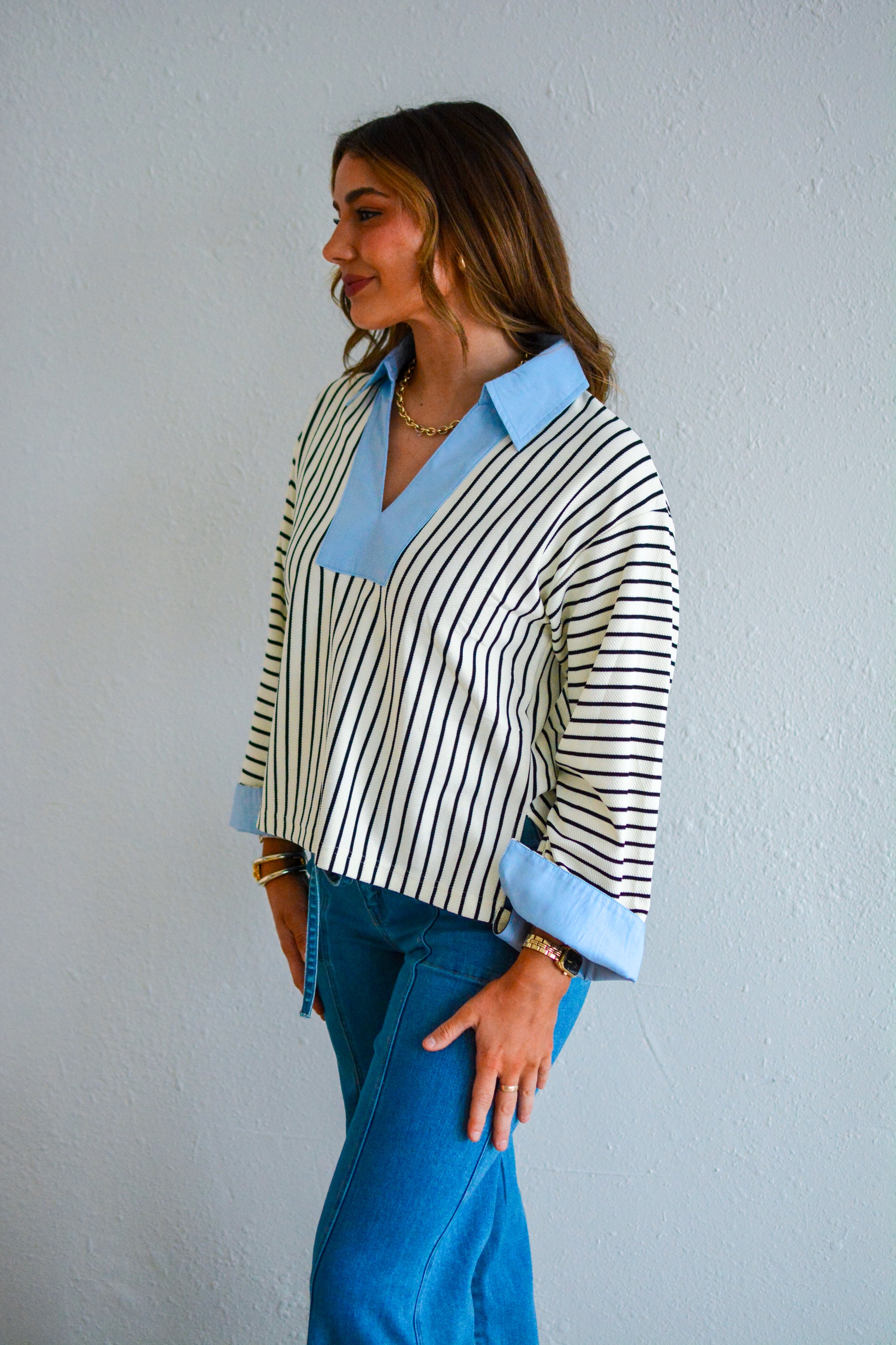 Chic Contrast Top