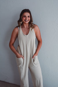 Taupe Lounge Jumpsuit