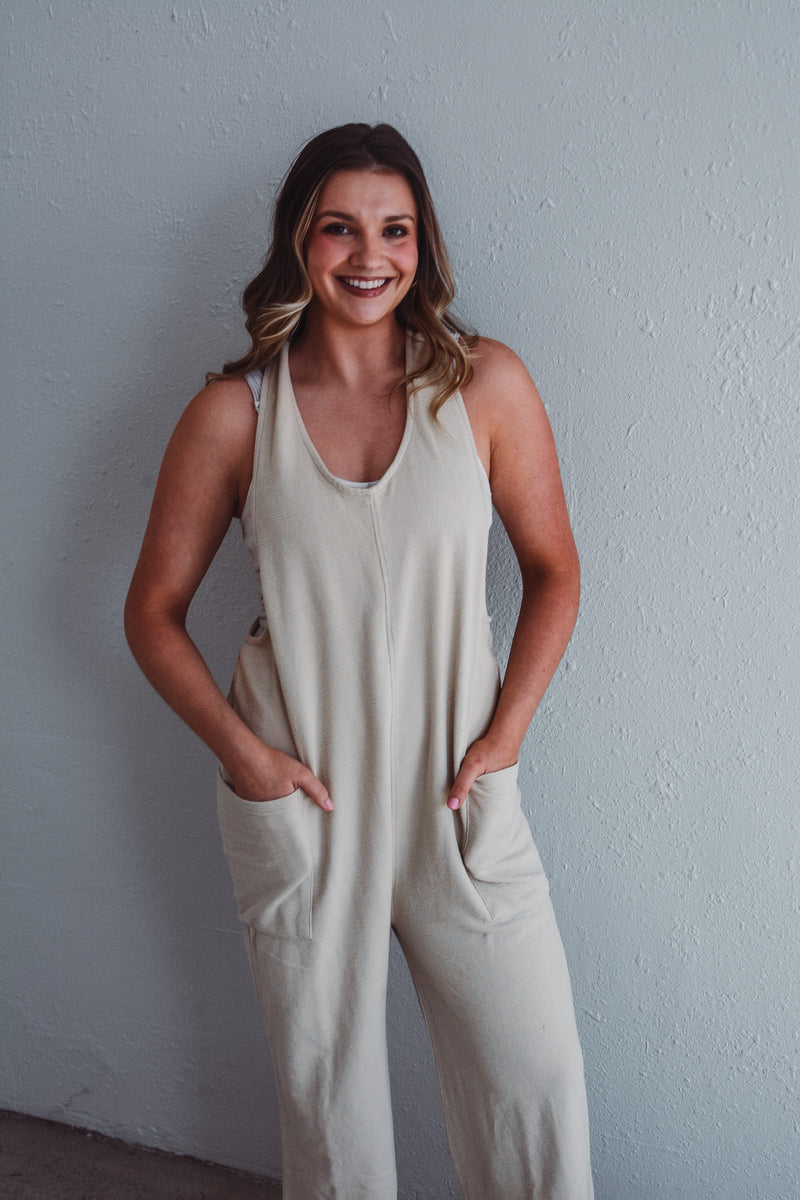 Taupe Lounge Jumpsuit