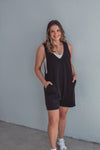 Black Relaxed Fit Romper