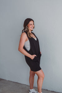 Black Relaxed Fit Romper