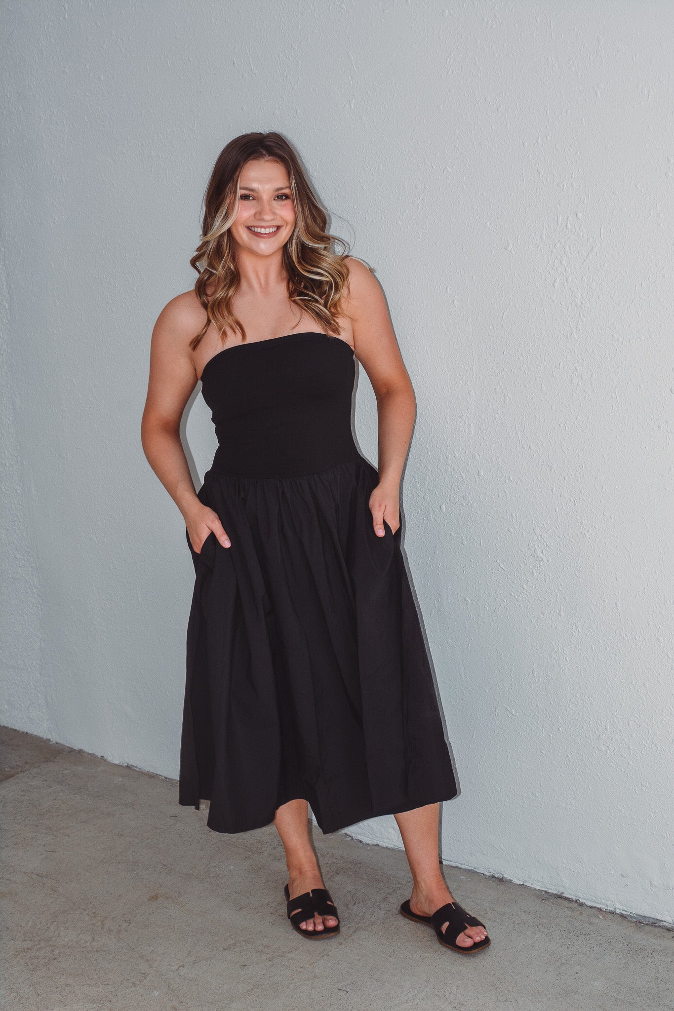 Strapless Flare Dress M Strapless Flare Dress M