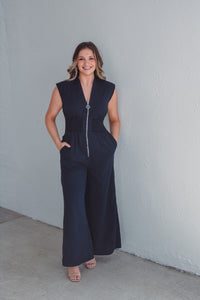 Nikki Navy Jumpsuit