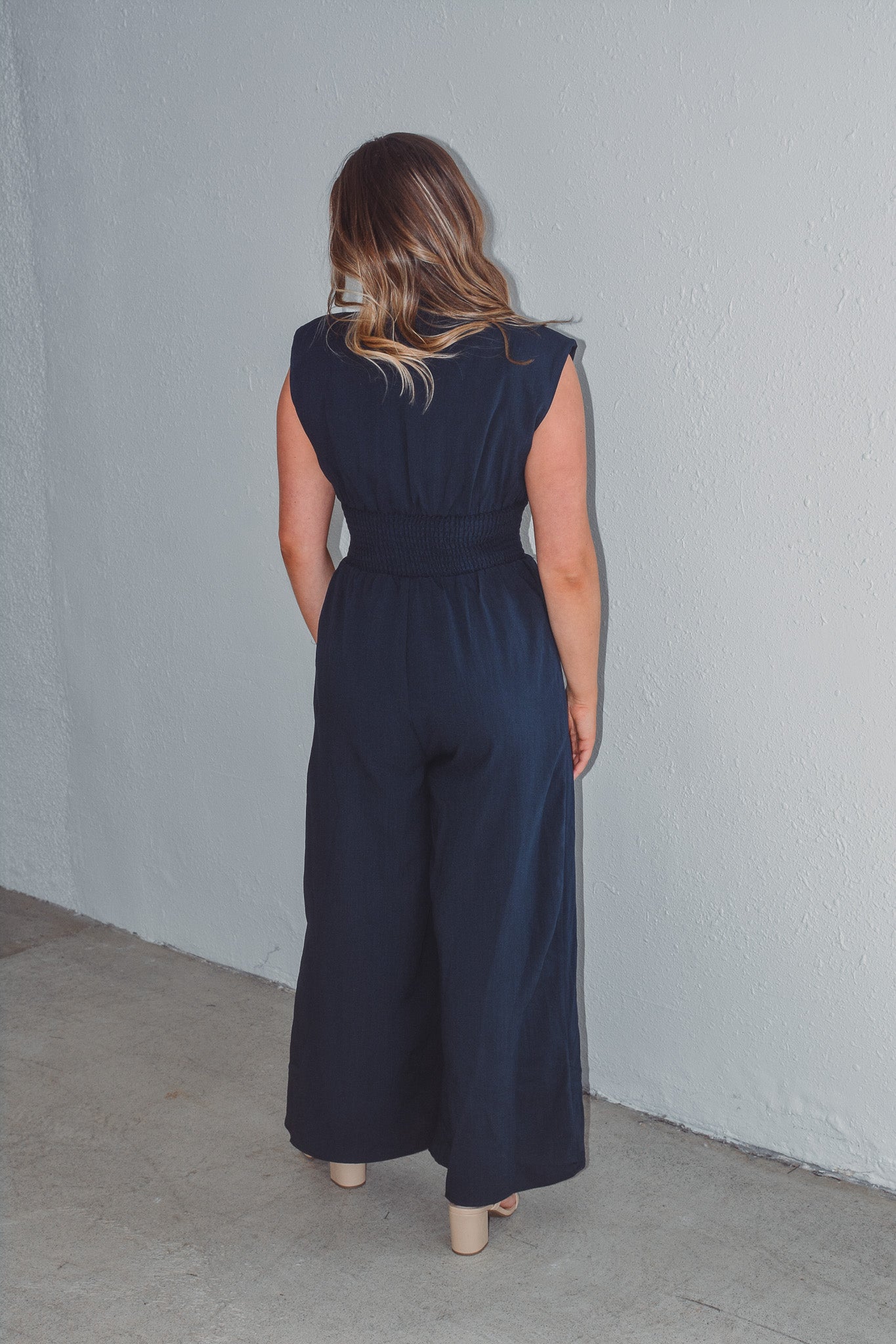 Nikki Navy Jumpsuit