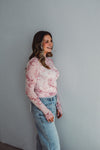 Sheer Pink Floral Top
