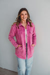 Pink Snap Shacket