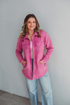 Pink Snap Shacket
